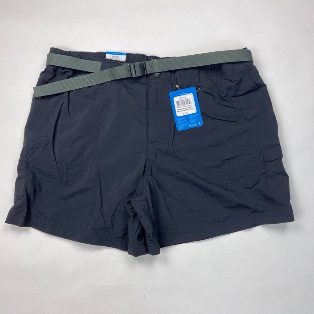 Columbia Sandy River Cargo Shorts Women XL‎ NWT Pockets Elastic Waist Black